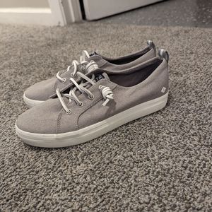 Girls gray Sperry's